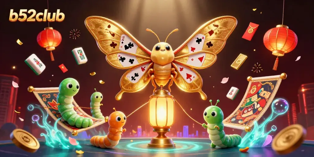 Experience thrilling wins at b52club with vibrant casino-themed 3D illustration featuring enticing gameplay elements.