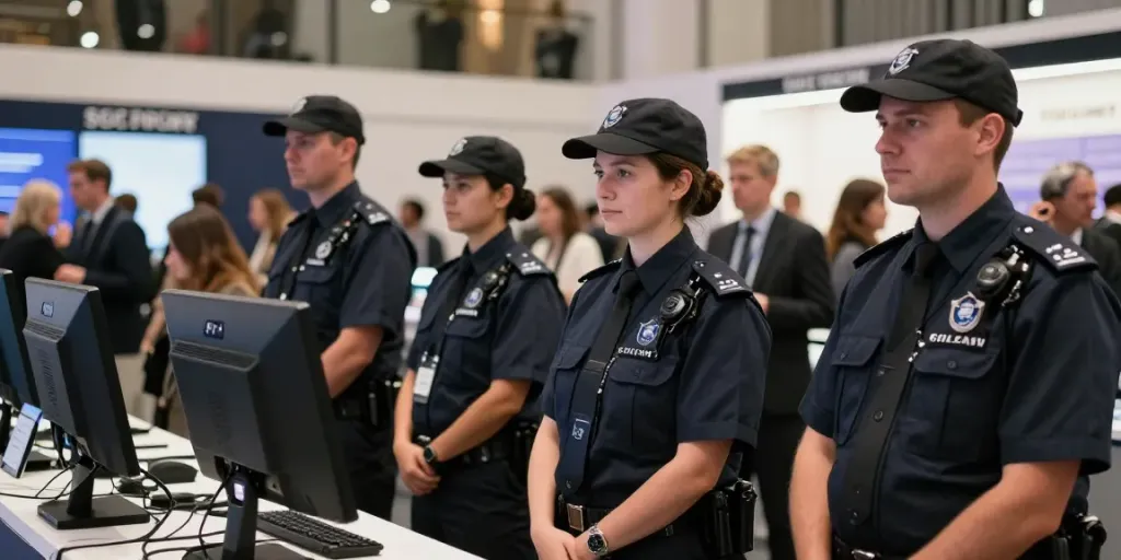 Corporate Security professionals ensuring safety at a local event.