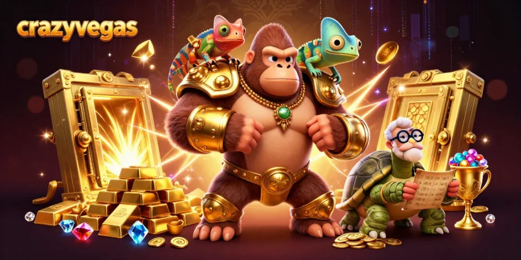 Engage with crazyvegas' thrilling high-stakes adventures featuring dynamic casino characters.